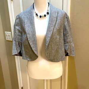 Women's size 6 Gray Cropped Jacket from the Limited silk inner lining circa 2007
